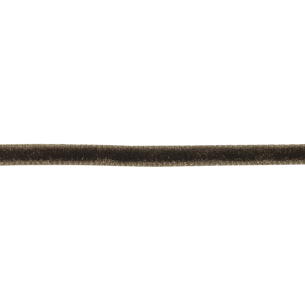 Faded Dark Brown Single Face Velvet Ribbon - 0.125"