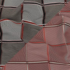 French Peat and Space Cherry Plaid Double Faced Jacquard Suiting French Peat and Space Cherry Plaid Double Faced Jacquard Suiting