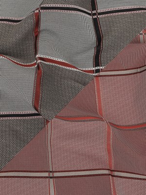 French Peat and Space Cherry Plaid Double Faced Jacquard Suiting French Peat and Space Cherry Plaid Double Faced Jacquard Suiting