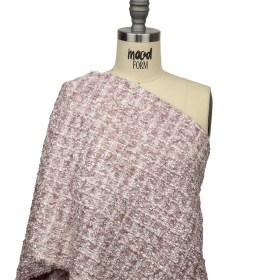 Newcastle Mauve and White Viscose and Acrylic Chenille Tweed Newcastle Mauve and White Viscose and Acrylic Chenille Tweed