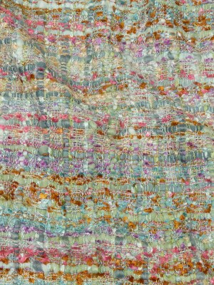Newcastle Sage, Pink and Lilac Ash Viscose and Acrylic Chenille Tweed Newcastle Sage, Pink and Lilac Ash Viscose and Acrylic Chenille Tweed