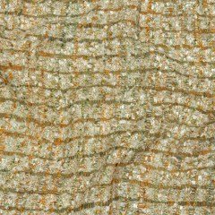 Newcastle Green, Mustard and Silver Birch Viscose and Acrylic Chenille Tweed Newcastle Green, Mustard and Silver Birch Viscose and Acrylic Chenille Tweed