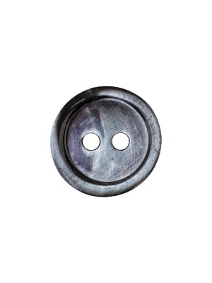 Italian Antique Silver Iridescent 2-Hole Tire Rim Shell Button – 24L/15mm Italian Antique Silver Iridescent 2-Hole Tire Rim Shell Button – 24L/15mm