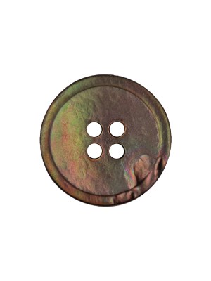 Italian Raku Green and Firey Orange Iridescent 4-Hole Narrow Rim Shell Button – 32L/20mm Italian Raku Green and Firey Orange Iridescent 4-Hole Narrow Rim Shell Button – 32L/20mm