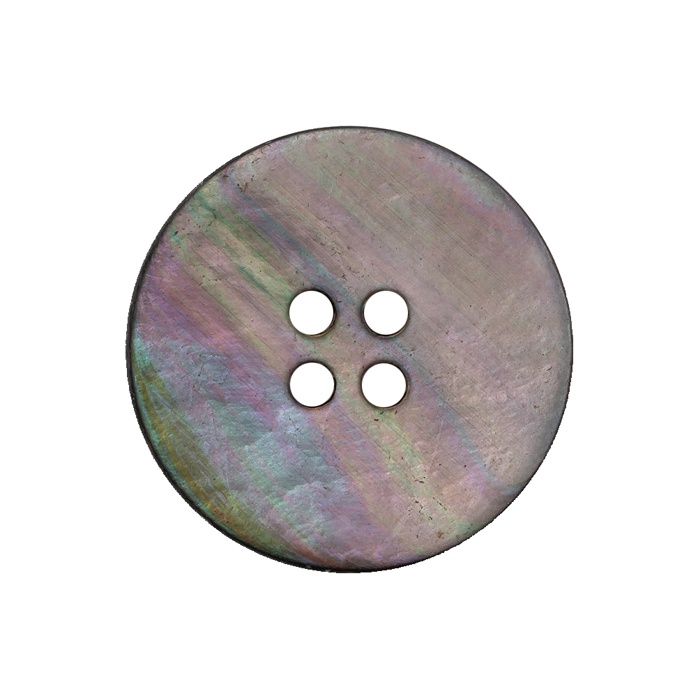 Gray, Purple and Sunburst Iridescent 4-Hole Smooth Top Shell Button – 40L/25.5mm Gray, Purple and Sunburst Iridescent 4-Hole Smooth Top Shell Button – 40L/25.5mm