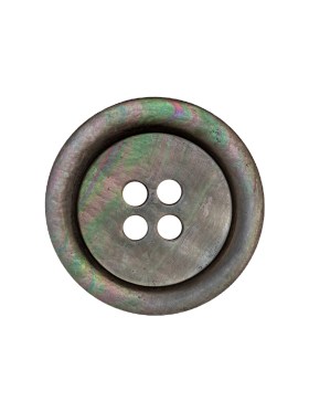 Italian Charcoal Gray, Green and Magenta Iridescent 4-Hole Tire Rim Shell Button – 36L/23mm Italian Charcoal Gray, Green and Magenta Iridescent 4-Hole Tire Rim Shell Button – 36L/23mm