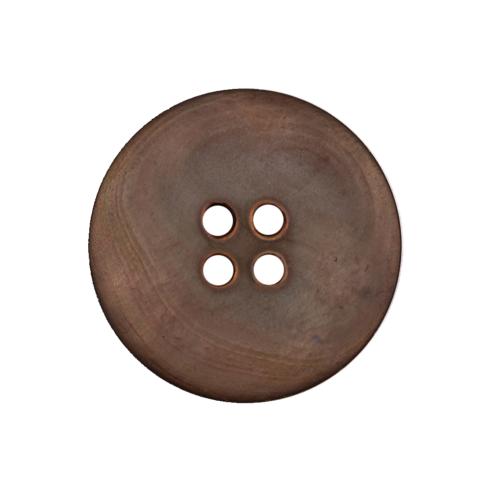 Italian Shitake and Orange Iridescent 4-Hole Narrow Rim Shell Button – 40L/25.5mm Italian Shitake and Orange Iridescent 4-Hole Narrow Rim Shell Button – 40L/25.5mm