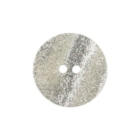 Italian Silver Glitter 2-Hole Translucent Button – 36L/23mm Italian Silver Glitter 2-Hole Translucent Button – 36L/23mm