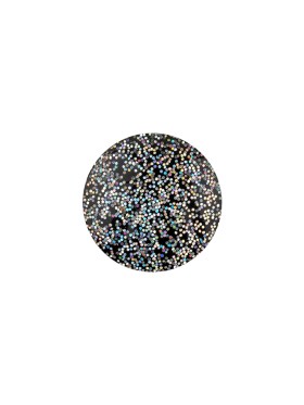 Black Rainbow Glitter Translucent Shank Back Button – 20L/12.5mm Black Rainbow Glitter Translucent Shank Back Button – 20L/12.5mm