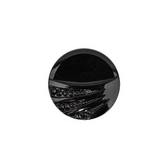 Vintage Black Classical Shank Back Glass Button – 28L/18mm Vintage Black Classical Shank Back Glass Button – 28L/18mm