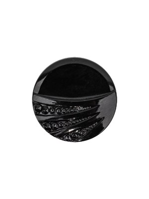 Vintage Black Classical Shank Back Glass Button – 28L/18mm Vintage Black Classical Shank Back Glass Button – 28L/18mm
