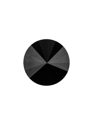 Vintage Swarovski Jet and Silver Cone-Shaped Shank Back Button – 22L/14mm Vintage Swarovski Jet and Silver Cone-Shaped Shank Back Button – 22L/14mm