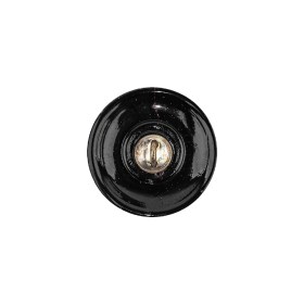 Vintage Blue Iris and Black Classical Shank Back Glass Button – 28L/18mm Vintage Blue Iris and Black Classical Shank Back Glass Button – 28L/18mm