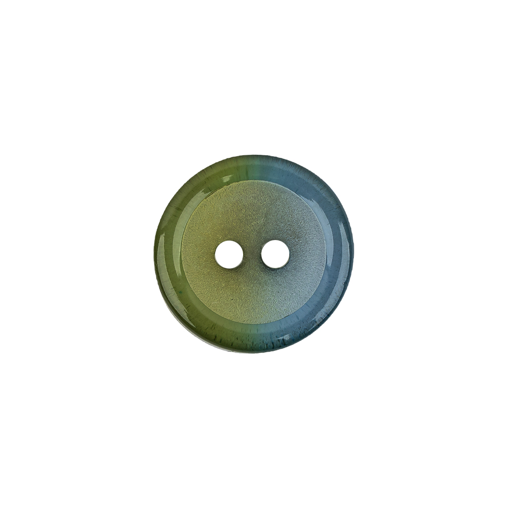 Italian Aqua Paradise and Lime 2-Hole Plastic Button – 24L/15mm Italian Aqua Paradise and Lime 2-Hole Plastic Button – 24L/15mm