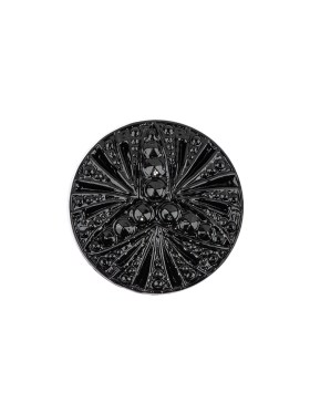 Vintage Black Classical Shank Back Glass Button – 28L/18mm Vintage Black Classical Shank Back Glass Button – 28L/18mm