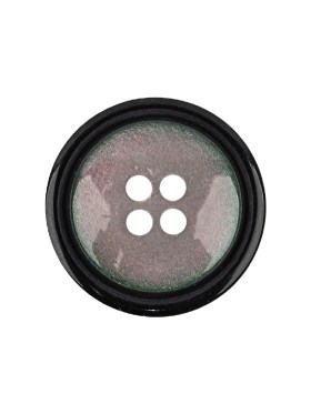 Italian Pink, Green and Smoke 4-Hole Domed Button – 36L/23mm Italian Pink, Green and Smoke 4-Hole Domed Button – 36L/23mm