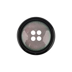 Italian Pink, Green and Smoke 4-Hole Domed Button – 36L/23mm Italian Pink, Green and Smoke 4-Hole Domed Button – 36L/23mm