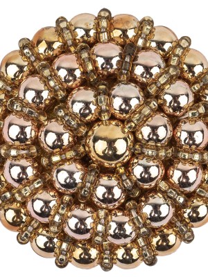 Vintage Gold and Rose Pearl Beaded Applique – 1.5″ x 1.5″ Vintage Gold and Rose Pearl Beaded Applique – 1.5″ x 1.5″