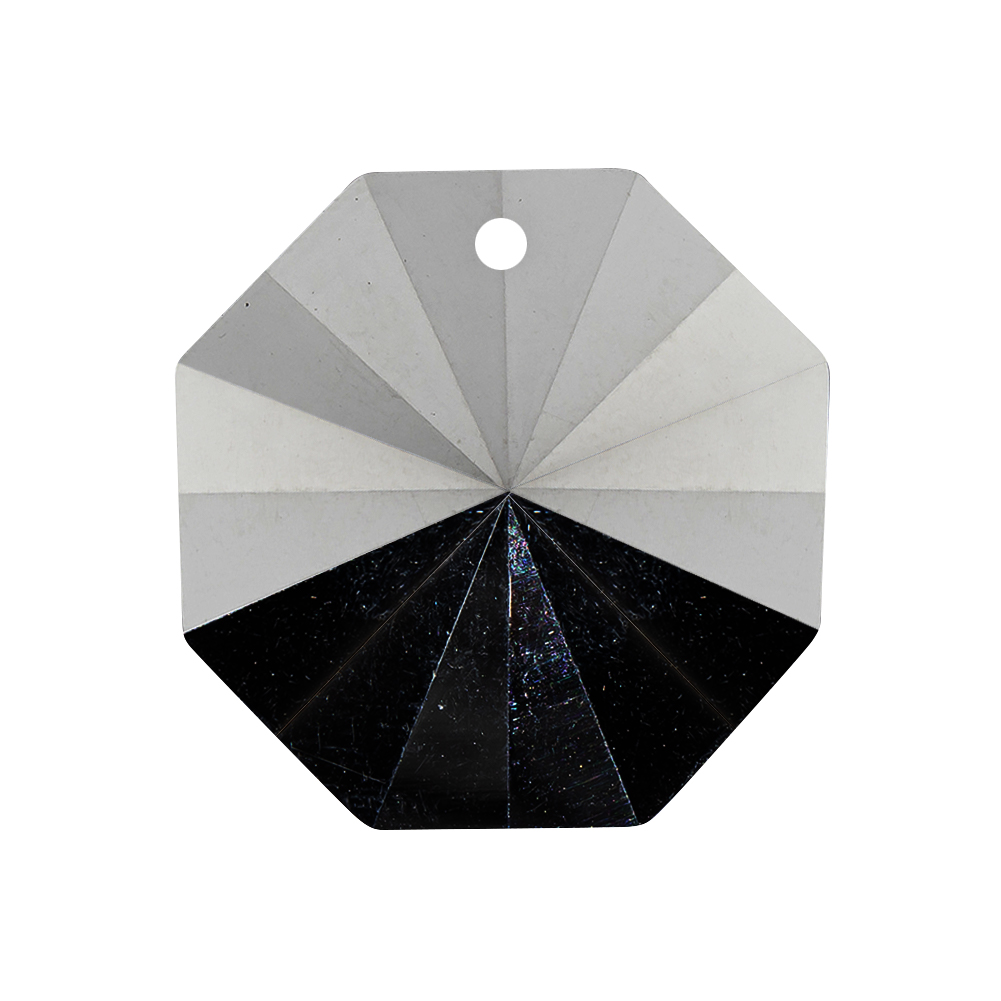 Vintage Swarovski Crystal Reverse Mirror Coated Faceted Pendant - 1.0625" x 1.0625"