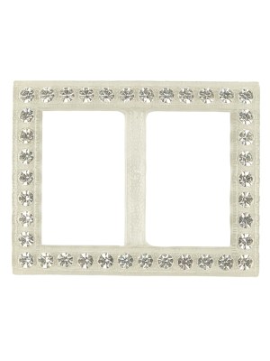 Vintage Crystal Rhinestones and Clear Rectangular Plastic Slider – 1.375″ x 1.75″ Vintage Crystal Rhinestones and Clear Rectangular Plastic Slider – 1.375″ x 1.75″