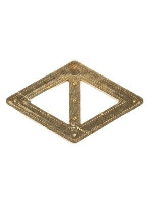 Vintage Crystal Rhinestones and Gold Plastic Diamond Shaped Slider – 1.25″ x 2″ Vintage Crystal Rhinestones and Gold Plastic Diamond Shaped Slider – 1.25″ x 2″