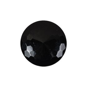 Vintage Jet Faceted Shank Back Glass Button – 35L/22mm Vintage Jet Faceted Shank Back Glass Button – 35L/22mm
