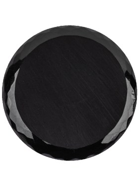 Vintage Jet Faceted Glass Button with Matte Black Center – 44L/28mm Vintage Jet Faceted Glass Button with Matte Black Center – 44L/28mm
