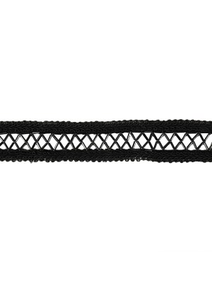 Vintage Black Rectangular Beaded Latticework and Gimp Braid Applique – 7.875″ x 1.375″ Vintage Black Rectangular Beaded Latticework and Gimp Braid Applique – 7.875″ x 1.375″