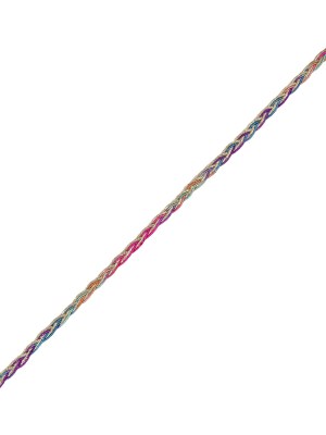 Vintage Metallic SIlver and Multicolor Braided Trim – 0.25″ Vintage Metallic SIlver and Multicolor Braided Trim – 0.25″