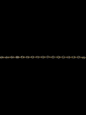 Vintage Czech Crystal Beads and Yellow Gold Metal Link Chain – 0.1875″ Vintage Czech Crystal Beads and Yellow Gold Metal Link Chain – 0.1875″