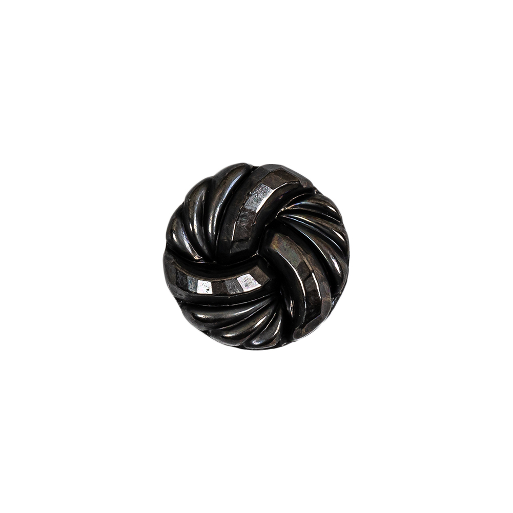 Vintage Gunmetal Knotted Shank Back Glass Button – 22L/14mm Vintage Gunmetal Knotted Shank Back Glass Button – 22L/14mm