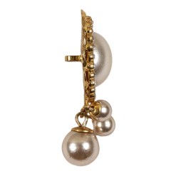 Vintage Gold, Crystal and Pearl Rhinestone Shank Back Button with Hanging Pearl Beads – 40L/25.5mm Vintage Gold, Crystal and Pearl Rhinestone Shank Back Button with Hanging Pearl Beads – 40L/25.5mm