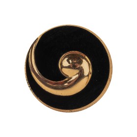 Vintage Gold and Black Swirl Glass Shank Back Coat Button – 40L/25.5mm Vintage Gold and Black Swirl Glass Shank Back Coat Button – 40L/25.5mm