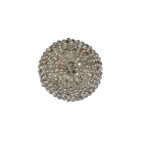 Vintage Silver Lined Seed Beaded Domed Shank Back Button – 32L/20mm Vintage Silver Lined Seed Beaded Domed Shank Back Button – 32L/20mm