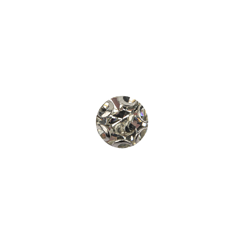 Vintage Swarovski Crystal Rhinestone and Silver Edged Self Back Button – 12L/7.5mm Vintage Swarovski Crystal Rhinestone and Silver Edged Self Back Button – 12L/7.5mm