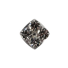 Vintage Swarovski Crystal Rhinestones and Silver Metal Square Shank Back Button – 32L/20mm Vintage Swarovski Crystal Rhinestones and Silver Metal Square Shank Back Button – 32L/20mm