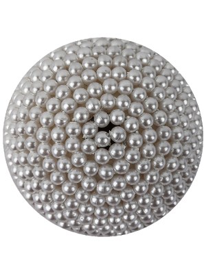 Vintage White Circle Beaded Dome Shaped Button – 44L/28mm Vintage White Circle Beaded Dome Shaped Button – 44L/28mm