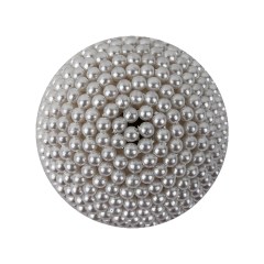 Vintage White Circle Beaded Dome Shaped Button – 44L/28mm Vintage White Circle Beaded Dome Shaped Button – 44L/28mm