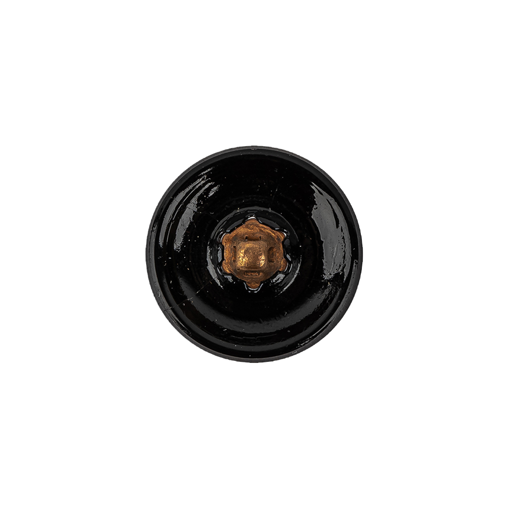 Vintage Jet Faceted Glass Button with Matte Black Center – 28L/18mm Vintage Jet Faceted Glass Button with Matte Black Center – 28L/18mm