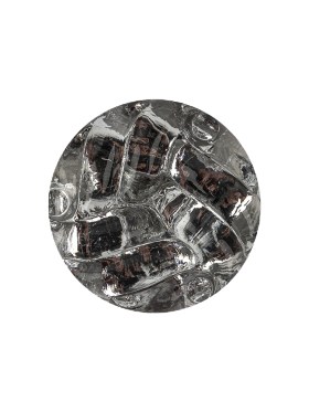 Vintage Twist Glass Shank Back Button with Silver Backing – 34L/21.5mm Vintage Twist Glass Shank Back Button with Silver Backing – 34L/21.5mm