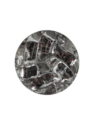 Vintage Twist Glass Shank Back Button with Silver Backing – 34L/21.5mm Vintage Twist Glass Shank Back Button with Silver Backing – 34L/21.5mm