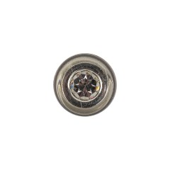 Vintage Transparent and Silver Metal Shank Back Button with Rhinestone Core – 22L/14mm Vintage Transparent and Silver Metal Shank Back Button with Rhinestone Core – 22L/14mm