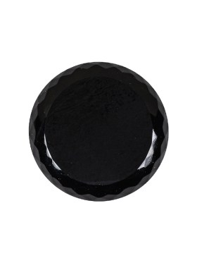Vintage Matte Jet Smooth Top Faceted Shank Back Glass Button – 35L/22mm Vintage Matte Jet Smooth Top Faceted Shank Back Glass Button – 35L/22mm