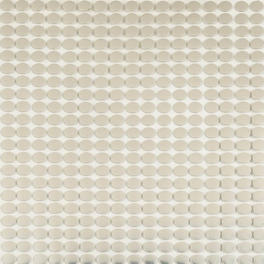 Vintage Gridded Silver Dots on Clear Iron on Film - 4"