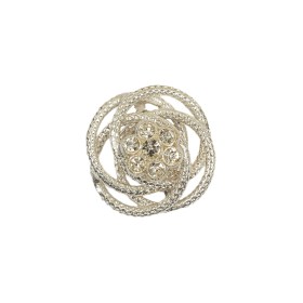 Vintage Crystal Rhinestone Floral Centered Open Framework Shank Back Button – 32L/20mm Vintage Crystal Rhinestone Floral Centered Open Framework Shank Back Button – 32L/20mm