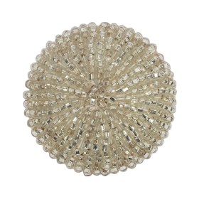 Vintage Silver Lined Chop Beaded Dome Shaped Shank Back Button – 52L/33mm Vintage Silver Lined Chop Beaded Dome Shaped Shank Back Button – 52L/33mm