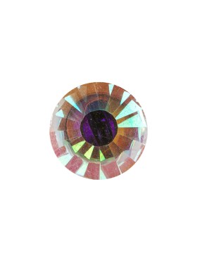 Vintage Swarovski Crystal AB and Silver Shank Back Button – 22L/14mm Vintage Swarovski Crystal AB and Silver Shank Back Button – 22L/14mm