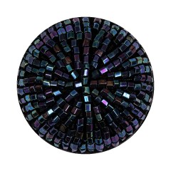 Vintage Blue Iris Beaded Dome Shaped Button – 55L/35mm Vintage Blue Iris Beaded Dome Shaped Button – 55L/35mm