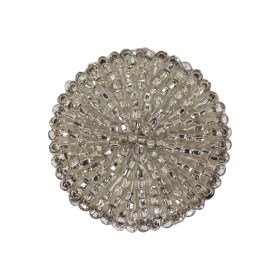 Vintage Silver Lined Seed Beaded Shank Back Button – 42L/27mm Vintage Silver Lined Seed Beaded Shank Back Button – 42L/27mm