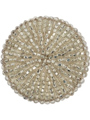 Vintage Silver Lined Beaded Shank Back Button – 50L/32mm Vintage Silver Lined Beaded Shank Back Button – 50L/32mm